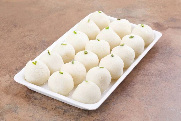 Indiai Édes Rasgulla Ismert Mint Rosogolla Roshogolla Rasagola Ras Gulla — Stock Fotó