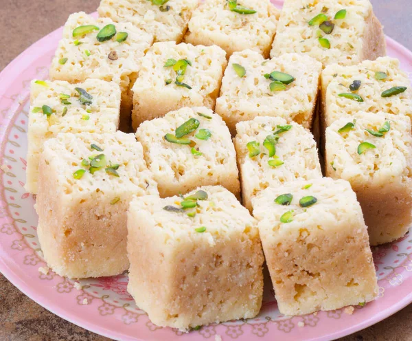 India Tradicional Famosa Comida Dulce Mysore Pak Mysoor Pak —  Fotos de Stock