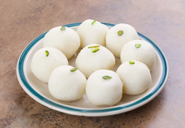 印度甜拉斯古拉 Indian Sweet Rasgulla 又名Rosogolla Roshogolla Rasagola Ras Gulla Anguri — 图库照片