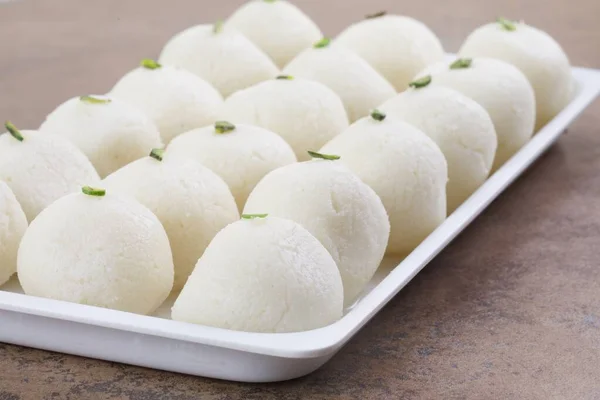 Indiai Édes Rasgulla Ismert Mint Rosogolla Roshogolla Rasagola Ras Gulla — Stock Fotó