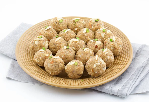 Traditionelle Indische Süßspeisen Urad Dal Laddu Auch Bekannt Als Laddoo — Stockfoto