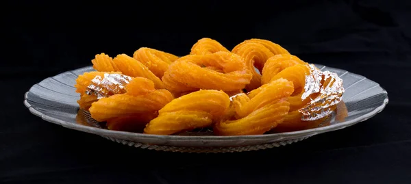 Paneer Jalebi Chhena Jalebi Chhena Jilapi Zulbia 인도의 음식이다 — 스톡 사진