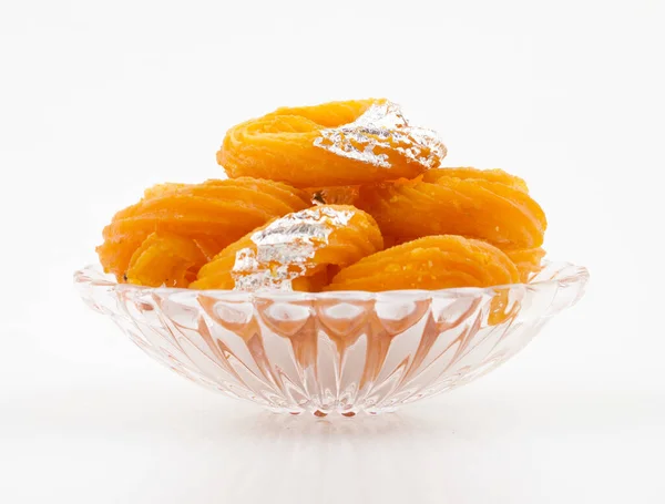 Paneer Jalebi 又名Chhena Jalebi Chhena Jilapi或Zulbia是印度甜食 — 图库照片