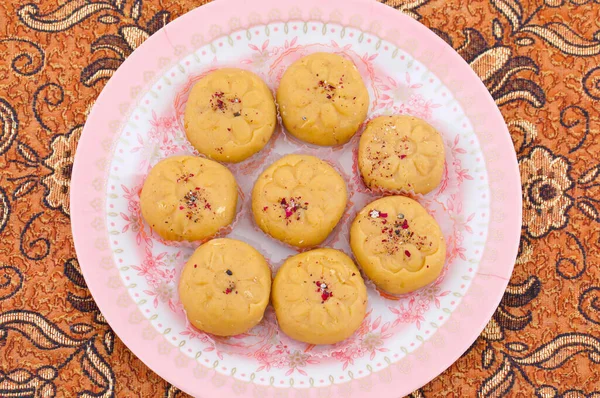 Indian Most Popular Sweet Food Variety Peda Also Called Pedha — Stock Photo, Image