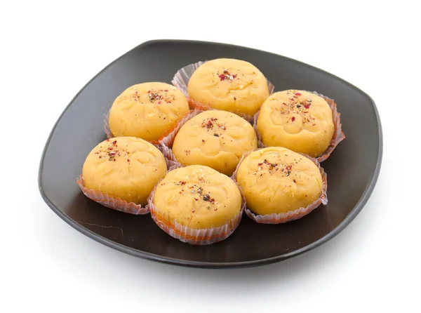 인도의 파다의 다양성 Indian Most Popular Sweet Food Variety Peda — 스톡 사진