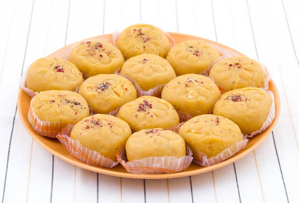 Indian Most Popular Sweet Food Variety Peda Also Called Pedha — Stock Photo, Image