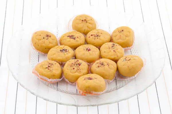 Indian Most Popular Sweet Food Variety Peda Também Chamado Pedha — Fotografia de Stock