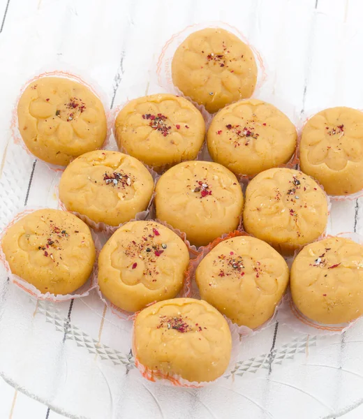 Indian Most Popular Sweet Food Variety Peda Also Called Pedha — Stock Photo, Image