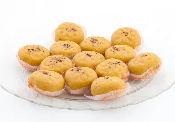 Indian Most Popular Sweet Food Variety Peda Também Chamado Pedha — Fotografia de Stock