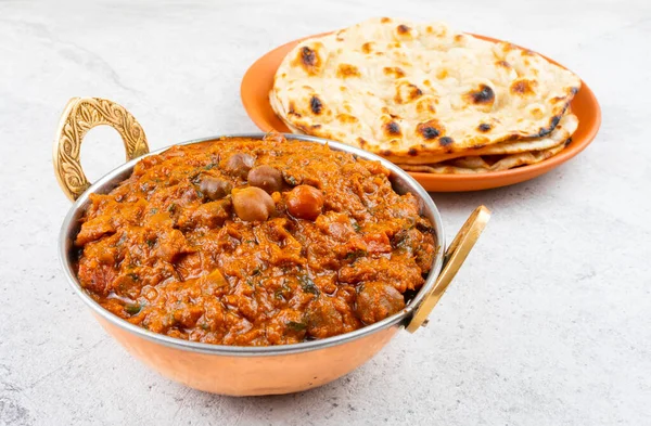 Indiase Gezonde Keuken Chana Masala Ook Bekend Als Pittige Kikkererwten — Stockfoto