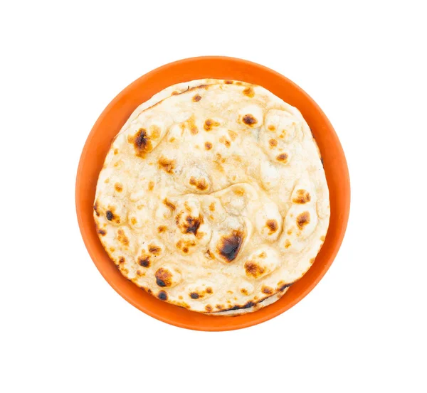 罗提全麦扁平面包 由传统上被称为 Atta 的石榴全麦面粉制成 水和面团混合而成 — 图库照片