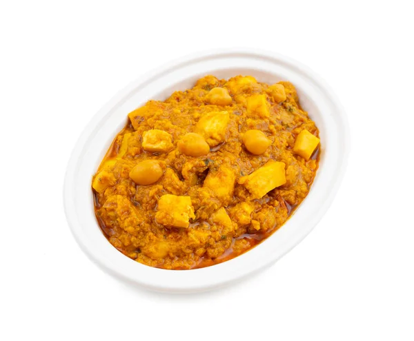 North Indian Saudável Cuisine Chole Paneer Chole Paneer Curry Feito — Fotografia de Stock