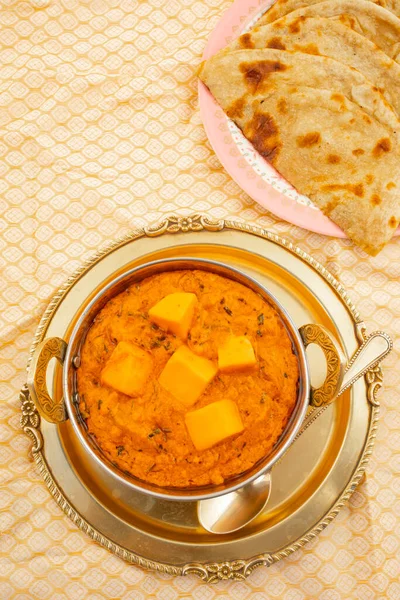 Indian Delicious Spicy Vegetarian Cuisine Paneer Toofani Também Conhecido Como — Fotografia de Stock