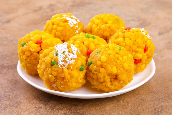 Laddu También Conocido Como Laddoo Ladoo Laddo Son Dulces Forma —  Fotos de Stock