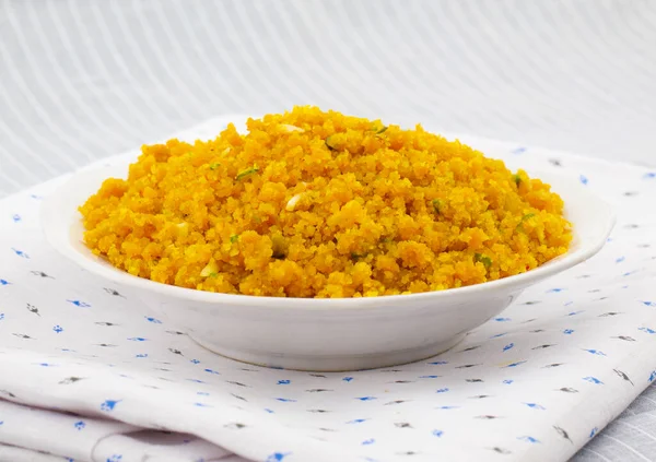 Comida Doce Especial Tradicional Indiana Halwa Feita Durante Festival Fotografia De Stock