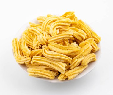 Geleneksel Hint Baharat Aperatifi Ghatiya, Ganthiya, Papdi ve Gathiya olarak da bilinir.