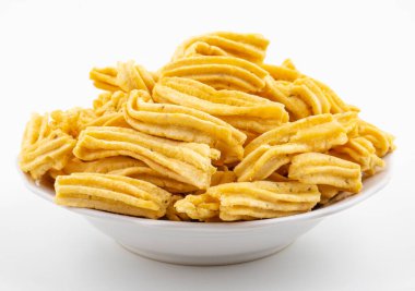 Geleneksel Hint Baharat Aperatifi Ghatiya, Ganthiya, Papdi ve Gathiya olarak da bilinir.