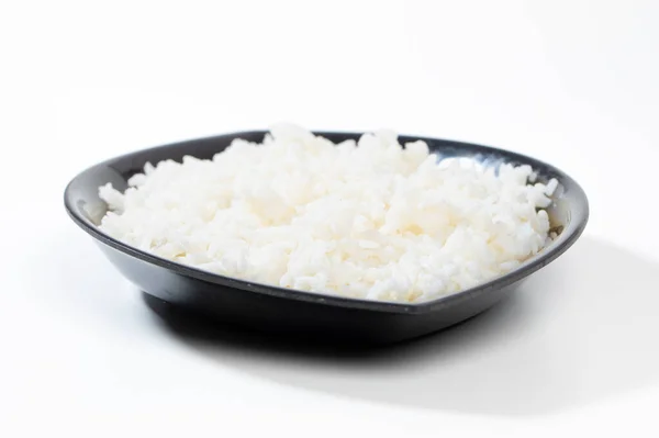 Bowl Fresh Boiled Rice Isolated White Background — Stock Photo, Image