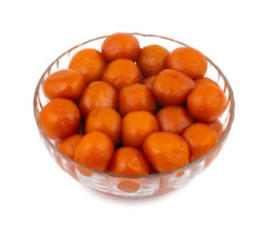 Hint Popüler Tatlısı Gulab Jamun olarak da bilinir. Beyaz Arkaplanda kala Jamun veya Kalajam olarak da bilinir.