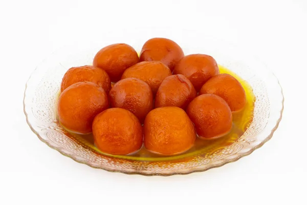 Beliebtes Indisches Dessert Gulab Jamun Auch Bekannt Als Kala Jamun — Stockfoto