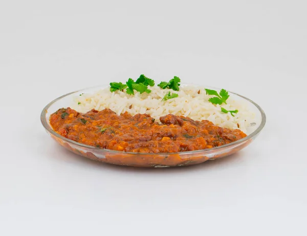 Rajma Chawal Oder Rajma Jeera Chawal Reis Ist Eine Traditionelle — Stockfoto
