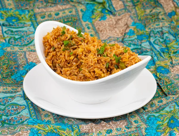 Vegetarian Fried Rice Pulav Dish Cooked Rice Has Been Stir Royalty Free Stock Photos