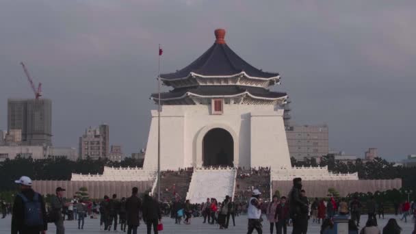 Maart 2018 Slow Motion Shot Van Chiang Kai Shek Memorial — Stockvideo