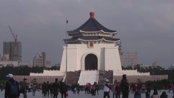 März 2018 Zeitlupenaufnahme Der Chiang Kai Shek Gedenkhalle — Stockvideo