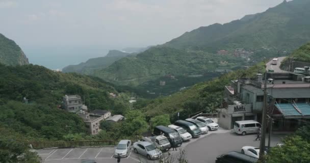 Hızlandırılmış Bir Kadeh Jiufen Ayrıca Yazıldığından Jioufen Veya Chiufen Bir — Stok video