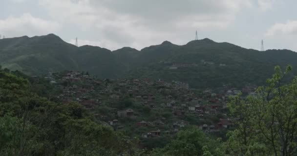 の九フンの九份や份のスペルも時間経過ショット Ruifang 新台北市の山間部 — ストック動画