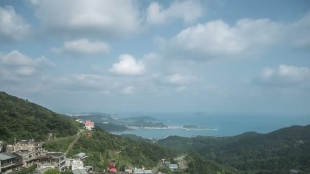 九份的延时拍摄 也拼写 Jioufen 或九份 新台北市 Ruifang 地区的一个山区 — 图库视频影像