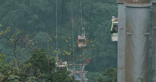Şubat 2018 Maokong Gondol Hava Atış Taipei Tayvan — Stok video