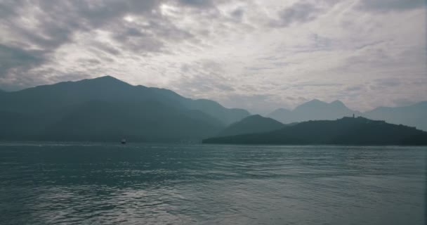 Idegenforgalmi Csónakot Sun Moon Lake Nemzeti Scenic Area Nantou Tajvan — Stock videók