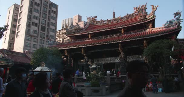 Fév 2018 Les Gens Font Honneur Nouvel Lunaire Chinois Temple — Video