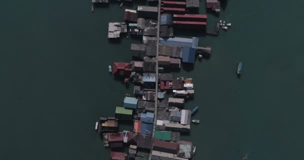 Luftaufnahme Des Pier Von Bang Bao Koh Chang Island Trat — Stockvideo