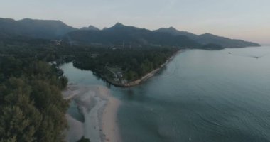 Havadan görünümü Klong Prao Beach, Koh Chang,: Trat, Thailand