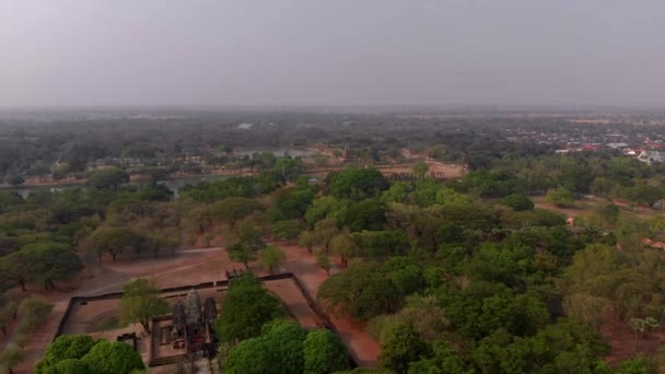 Vue Aérienne Parc Historique Sukhothai — Video