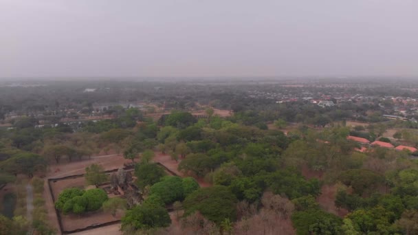 Vista Aérea Parque Histórico Sukhothai — Vídeo de Stock