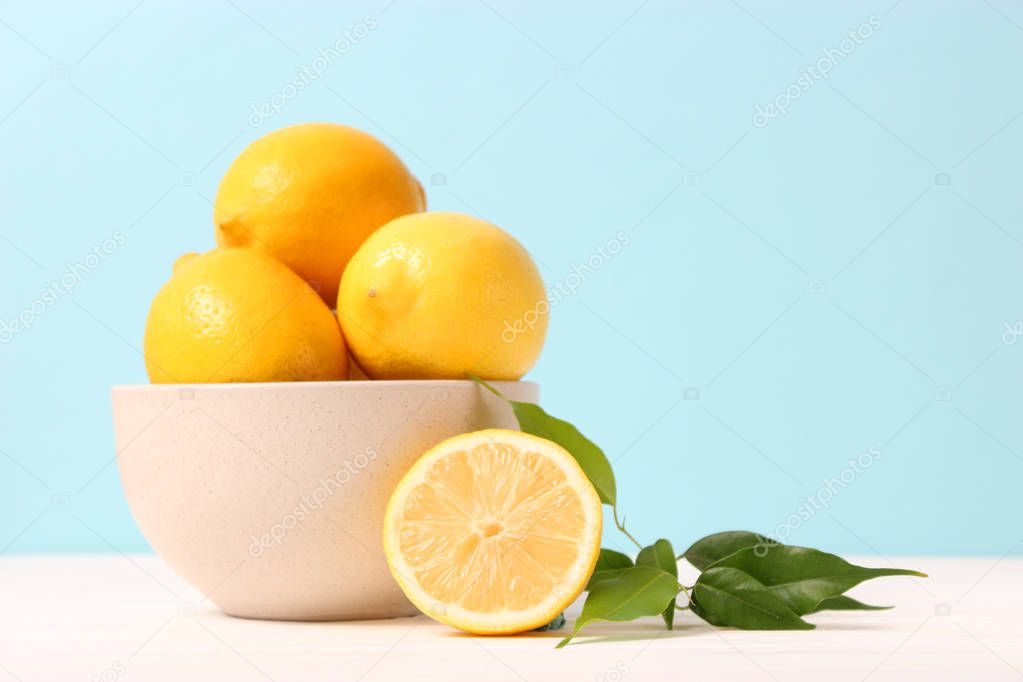 lemons on a table