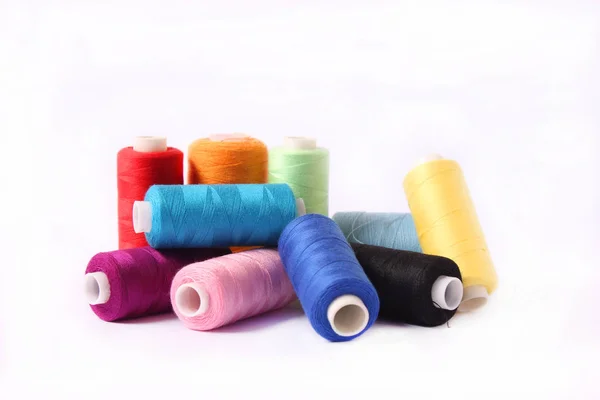 Sewing Threads White Background Set — Stock Photo, Image