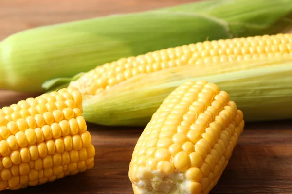 Fresh Corn Colored Background Corn Heads — Stock Photo, Image