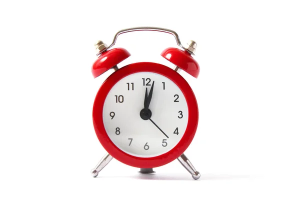 Reloj Alarma Fondo Blanco Reloj Retro Reloj Alarma —  Fotos de Stock