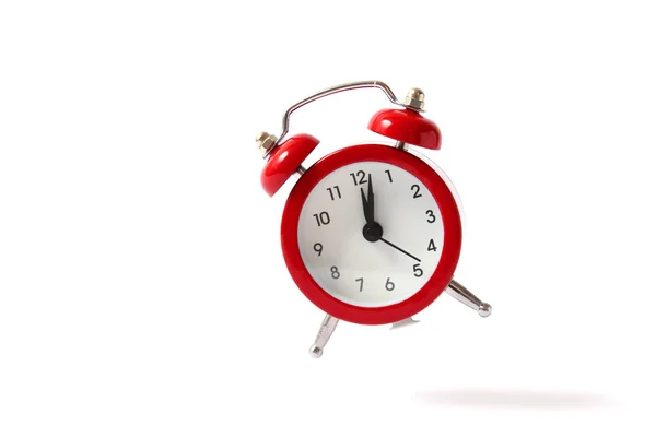 Reloj Alarma Fondo Blanco Reloj Retro Reloj Alarma —  Fotos de Stock
