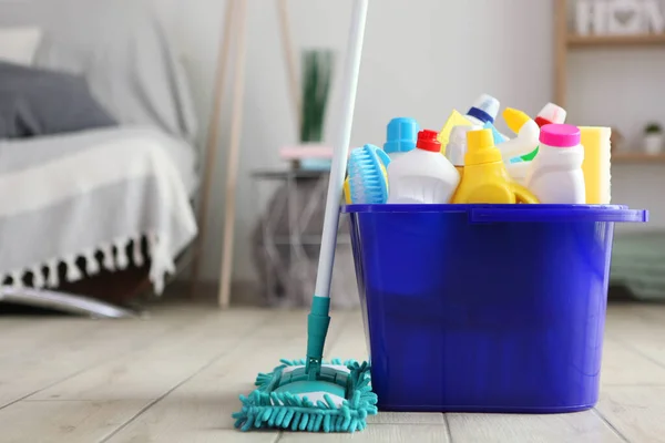 Cleaning Products Interior Room — Stock Photo, Image