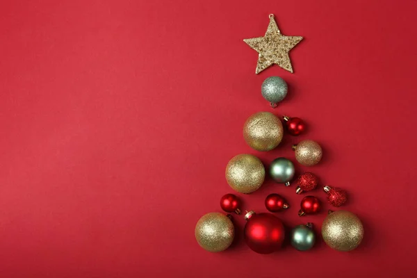 Kreativní Minimalistický Vánoční Motiv — Stock fotografie