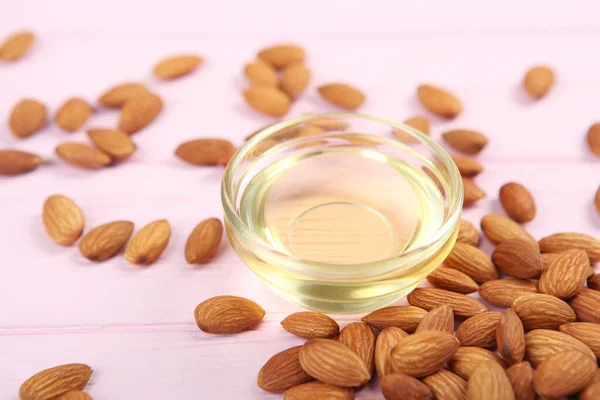 Almond Oil Table Close — Stock Photo, Image