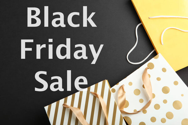 Black Friday concept. Sale, discounts, shopping, shopaholism