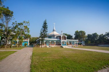 Bangladeş (2001 Mart 2019): Dinajpur 'daki Rajarampur Köyü' nde tarihi bir Katolik kilisesi olan Mary Kilisesi