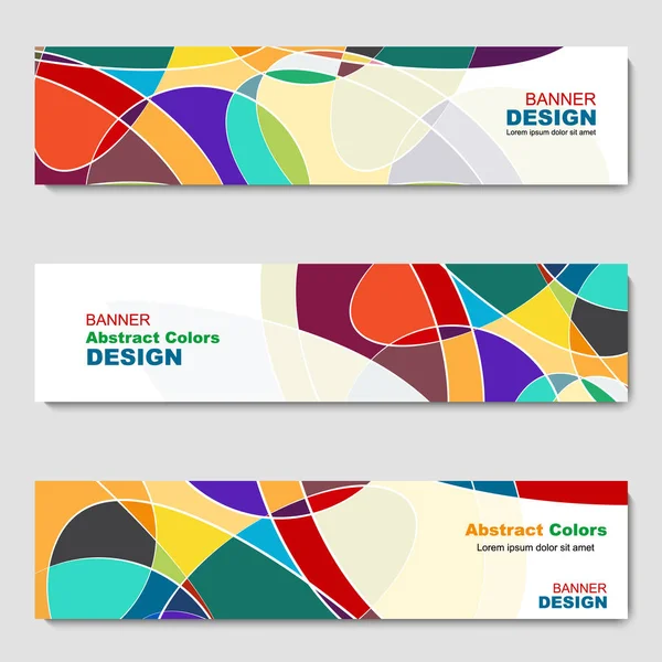 Banner Modelo Web Abstrato Ilustração Vetorial — Vetor de Stock