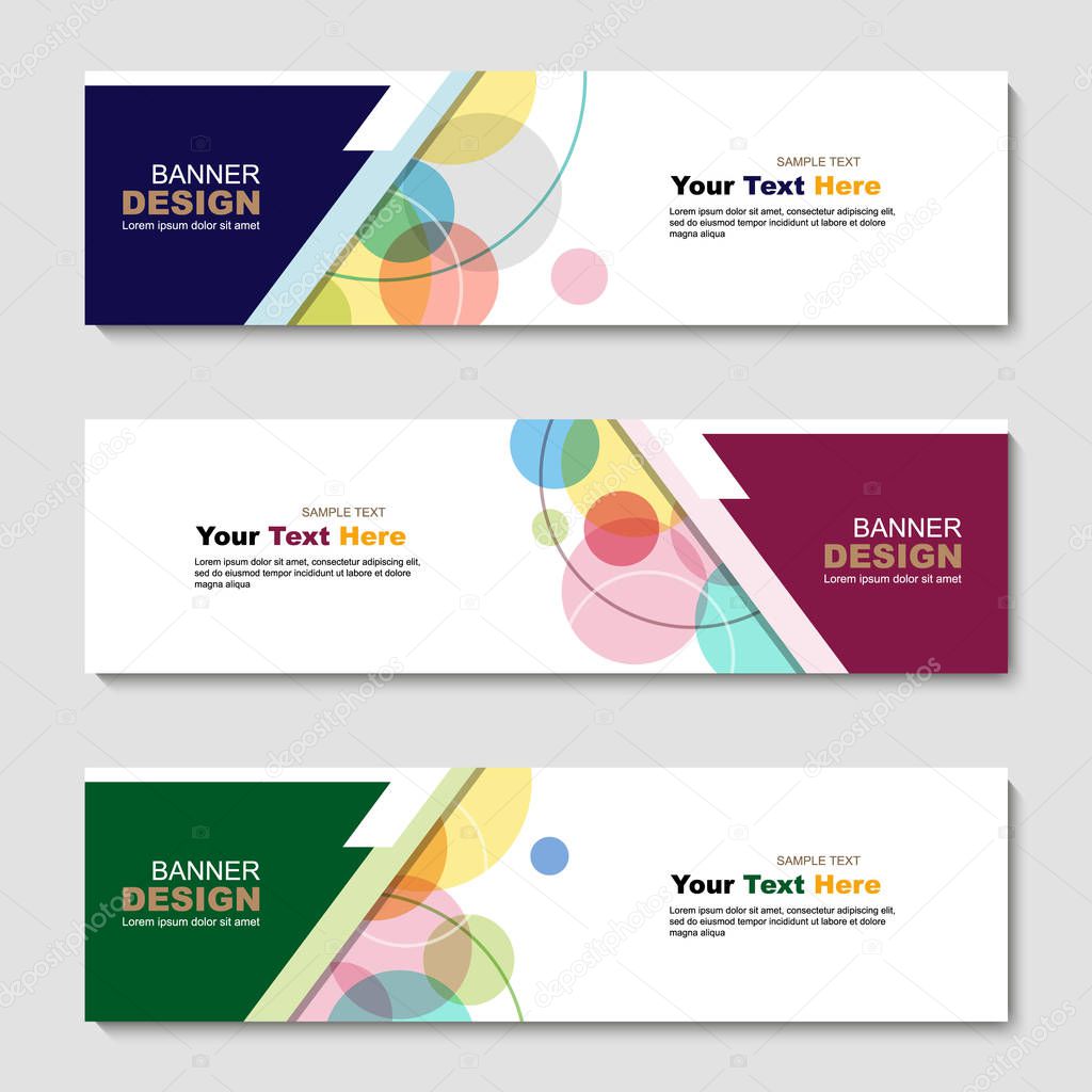 Banner, abstract web template. vector illustration
